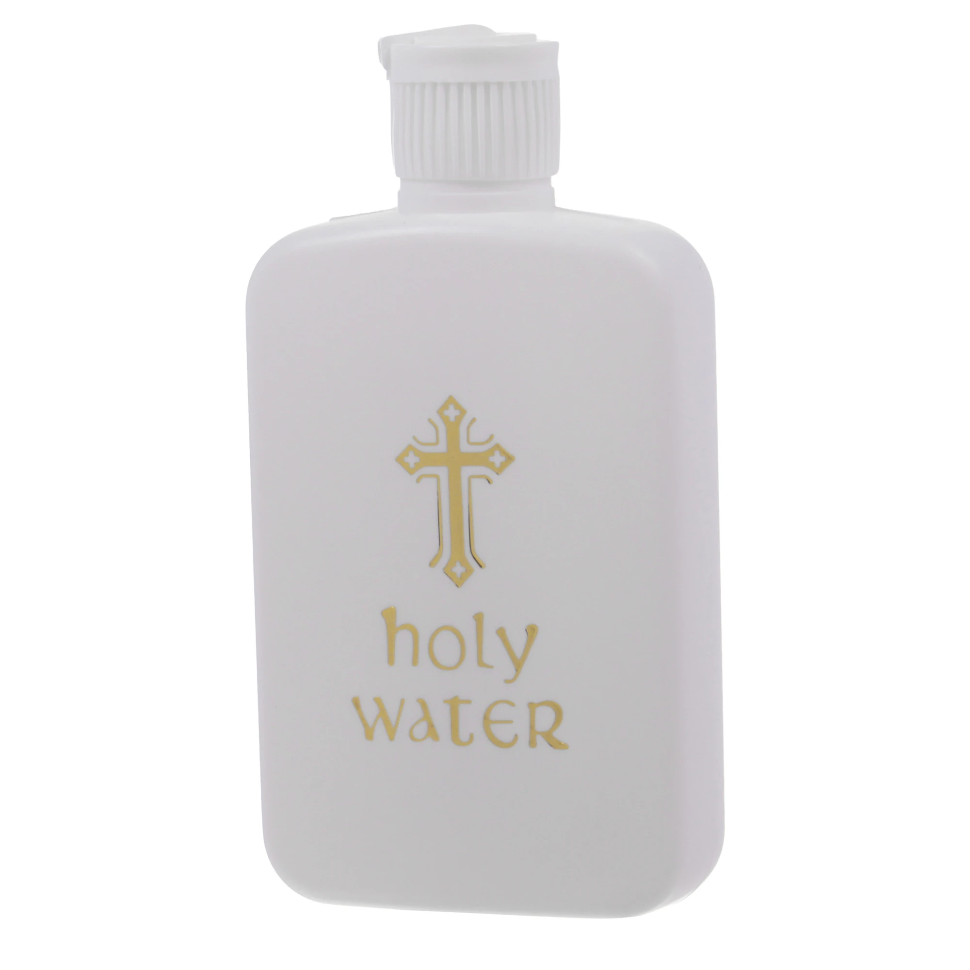 100ml Easter Plastic Water Bottle Religious Articles Easter Holy Water Bottle With Gold Blocking Logo Holy Water