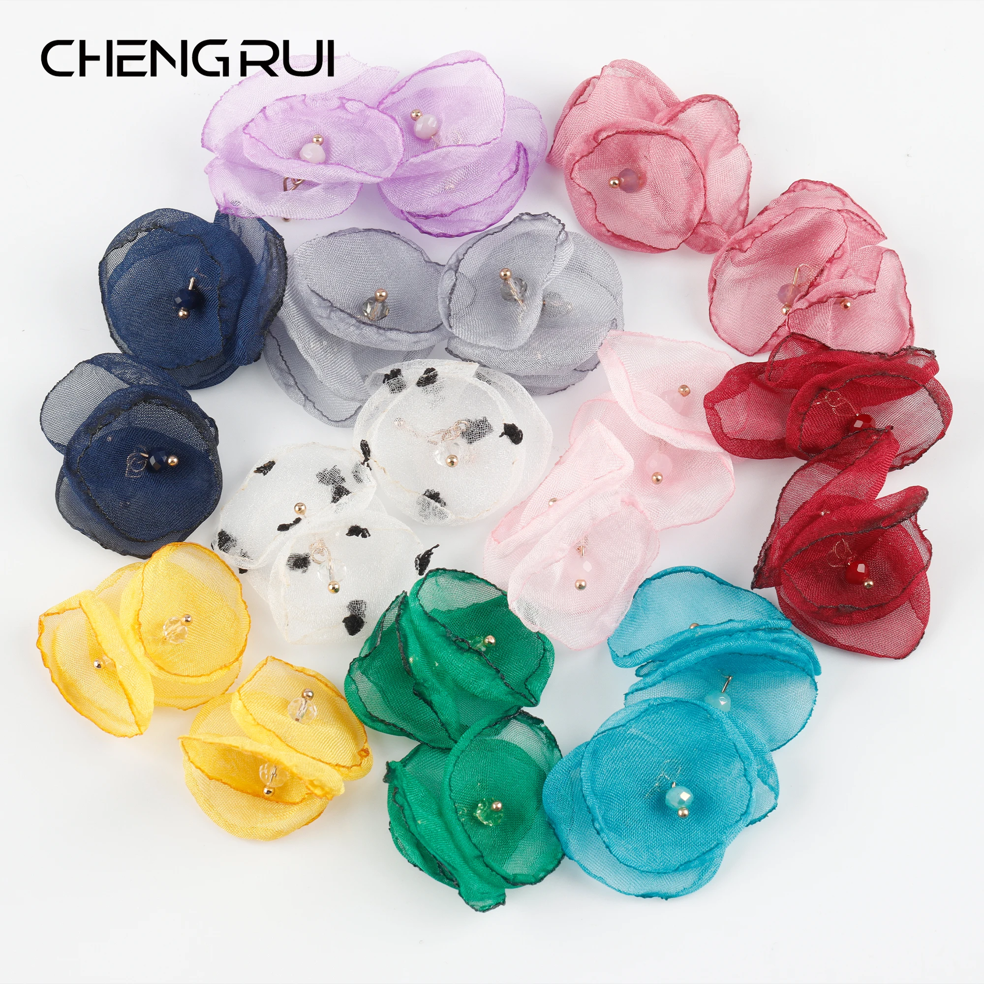 CHENGRUI  F160,  jewelry making, jewelry discovery, handmade,earring accessories, flower decoration, diy earrings, 10 pcs/batch