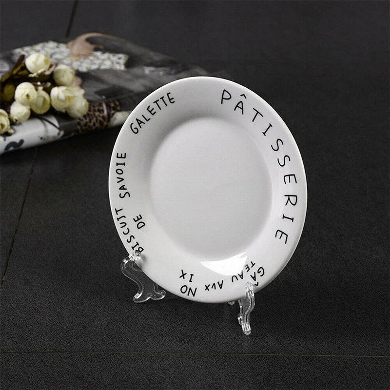 25/50 Pcs Plastic Easel Display Stand Holders for Plate Bowl Dish Pictures Place Cards  Home Wedding Art Rack Decoration