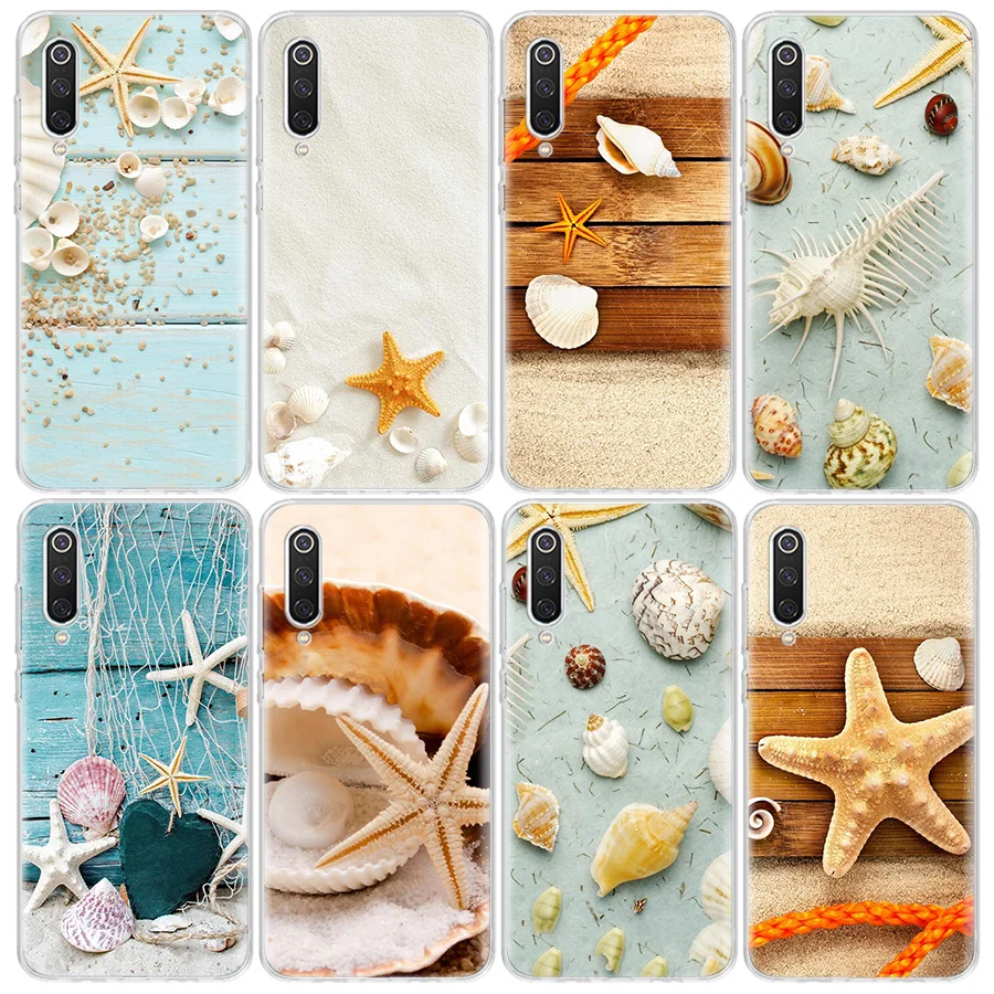 Seashore shell and conch in summer Phone Case For Xiaomi Mi 12 10 Lite 12X 12T 13 5G 11T 10T Pro 11i 11 Ultra 9 8 6X 5X Capa Coq