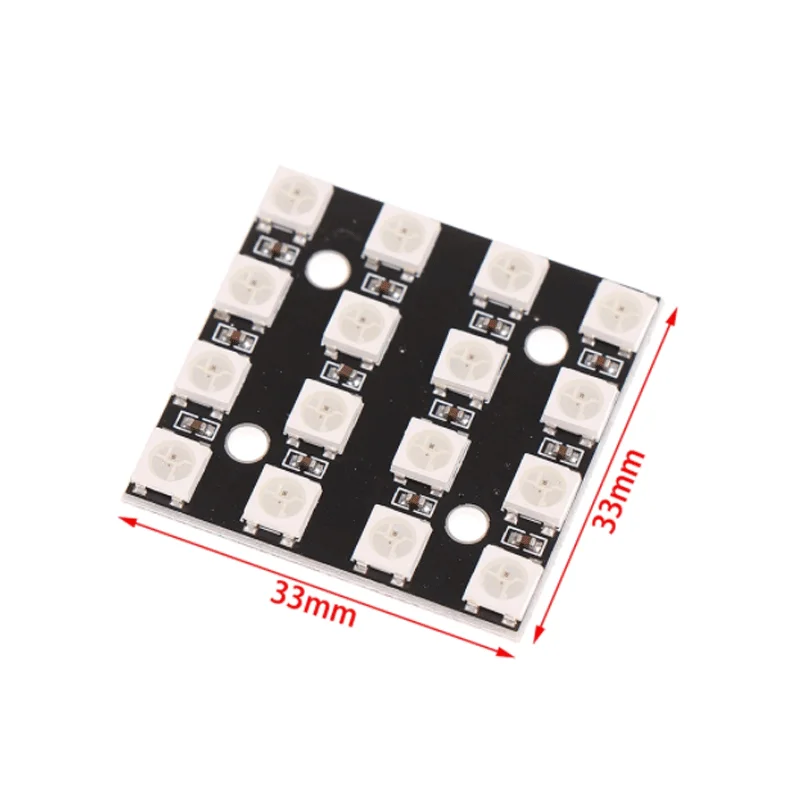 Módulo de Panel de lámpara LED RGB, 100 piezas, CJMCU-2812 x 4 bits, 5V, 16 bits, LED arcoíris preciso
