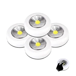 COB LED sob a luz do armário com adesivo adesivo, lâmpada de parede sem fio, luz noturna para armário, armário, gaveta, armário, quarto, cozinha