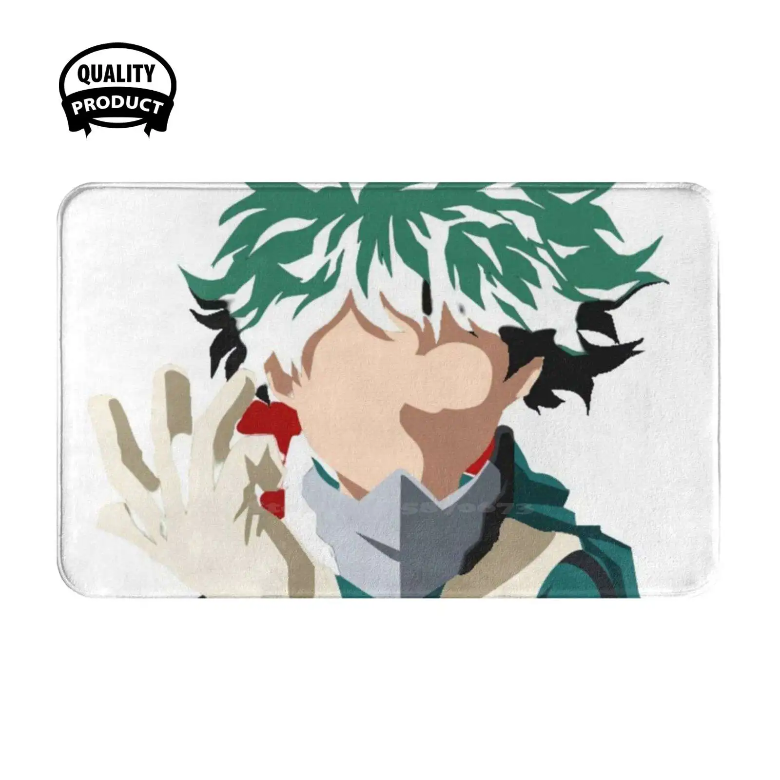 Midoriya Soft Cushion Home Carpet Door Mat Car Rug Anime Bokunoheroacademia Mha Deku