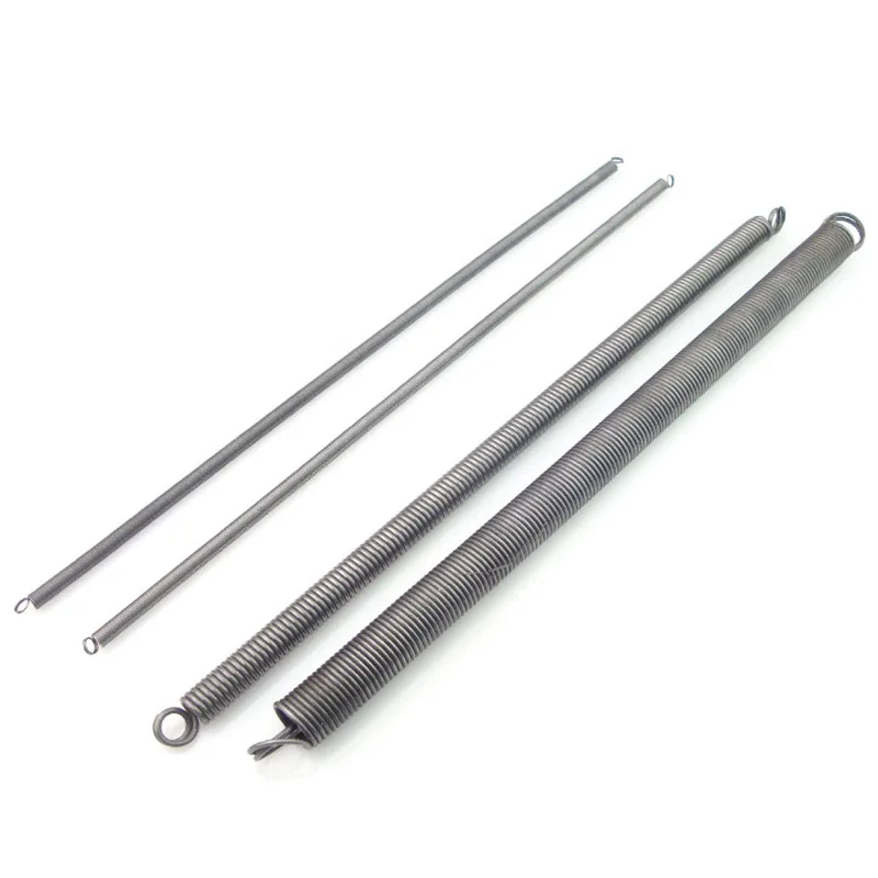 텐션 연장 스프링, 긴 더블 코일 스프링, 와이어 직경 1.0mm, 1.2mm, 1.4mm, 1.5mm, 외경 5mm-15mm 강철 재질, 300mm