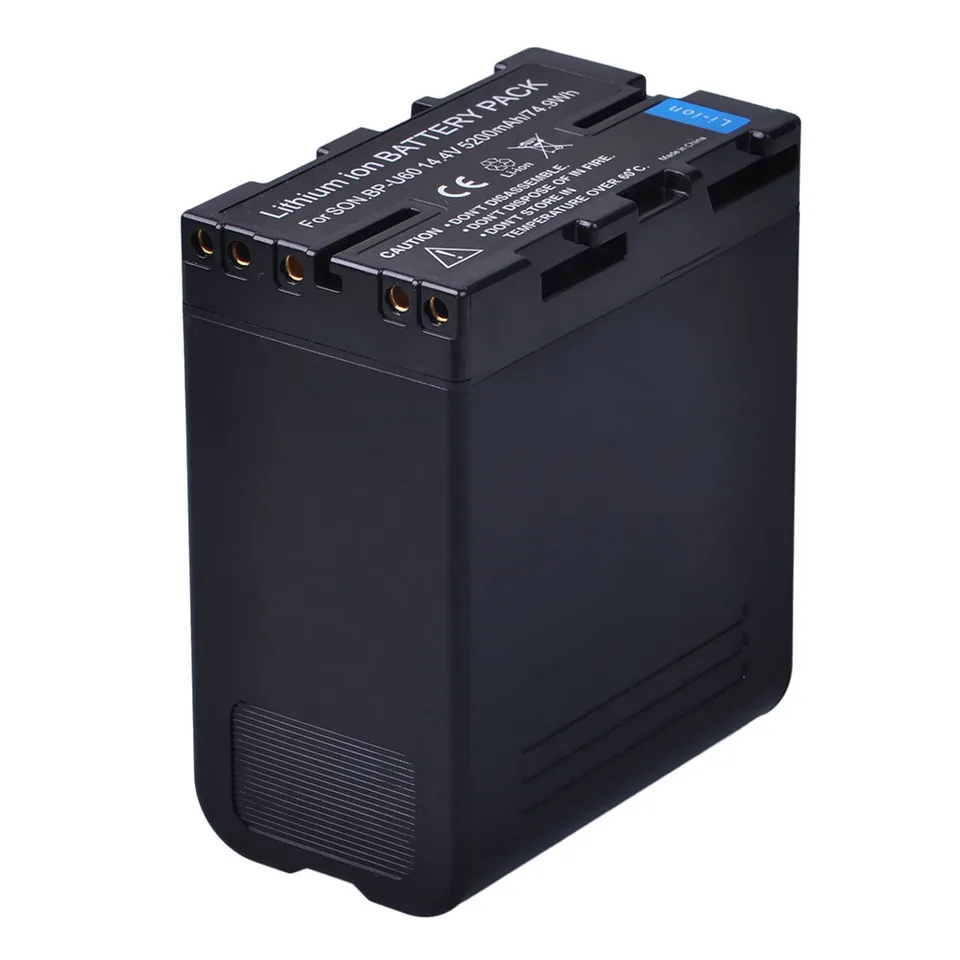 5200mAh BP-U60 BP U60 BPU60 バッテリーまたは液晶急速充電器ソニー