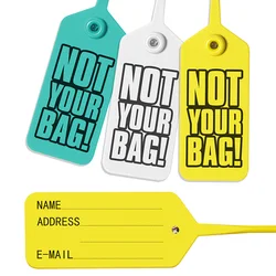 6pcs Plastic Security Luggage Tags Dispossable Writable Waterproof Labels With Name Address for Travel Bag Air Suitcase Backpack