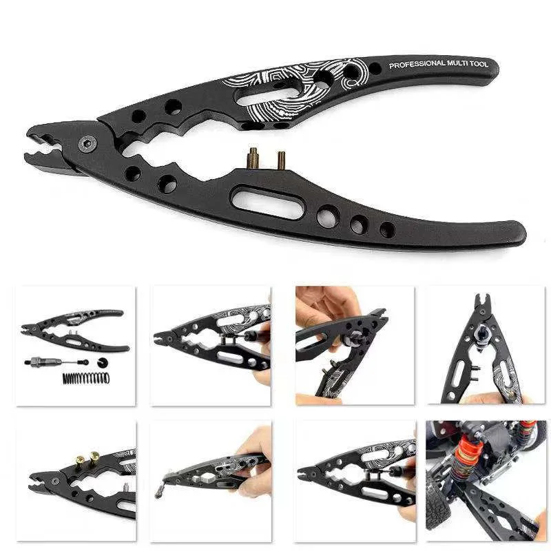 #183011 Professionele Multi Tool Metalen Klem Schokdemper Tang Balhoofd Clip Hudy Voor Rc 1/8 1/10 Rc Auto crawler