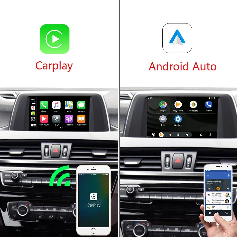 Wireless Apple Carplay Android Auto Decoder YouTube For BMW 1 2 3 4 5 7 Series X1 X3 X4 X5 X6 MINI NBT CIC SYSTEM Mirrorlink IOS