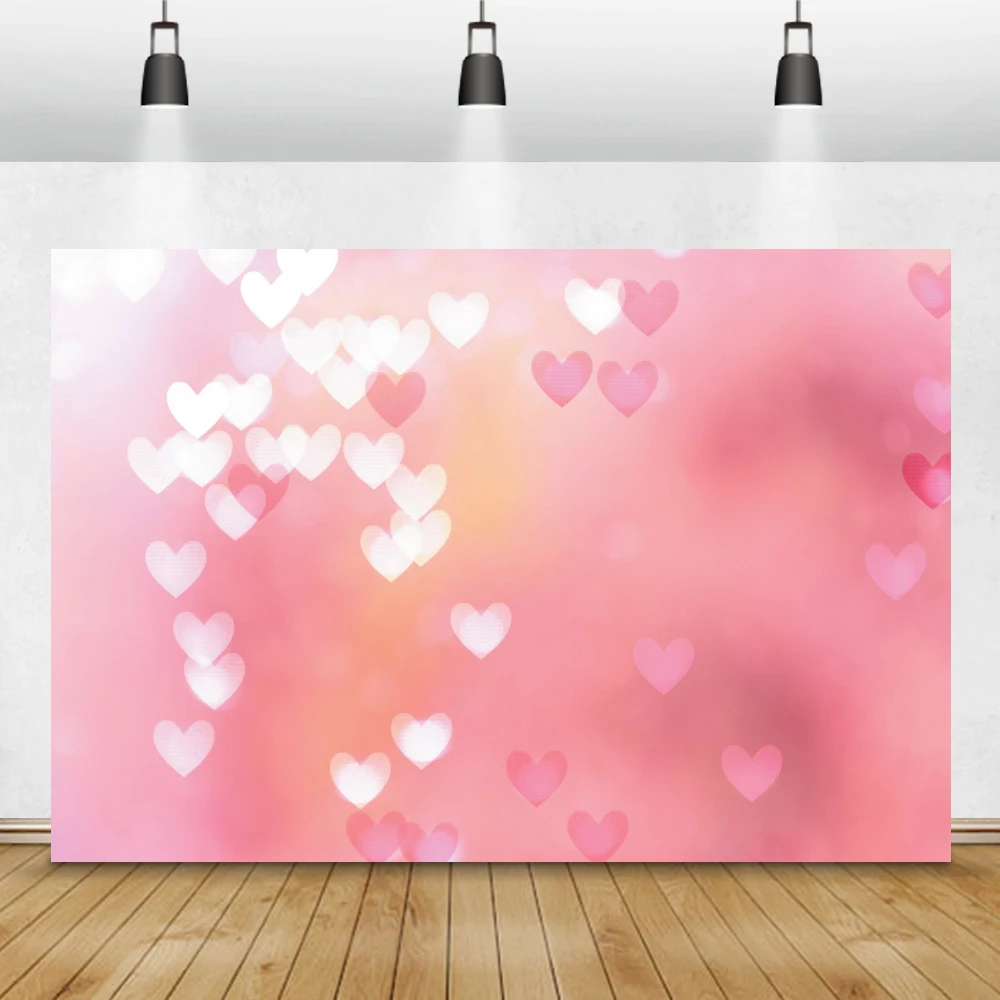 Mơ Màng Đèn Bokeh Phông Nền Chụp Ảnh Hồng Trái Tim Glinks Giả Tưởng Tình Yêu Cho Bé Họa Tiết Hình Nền Photocall Phòng Thu