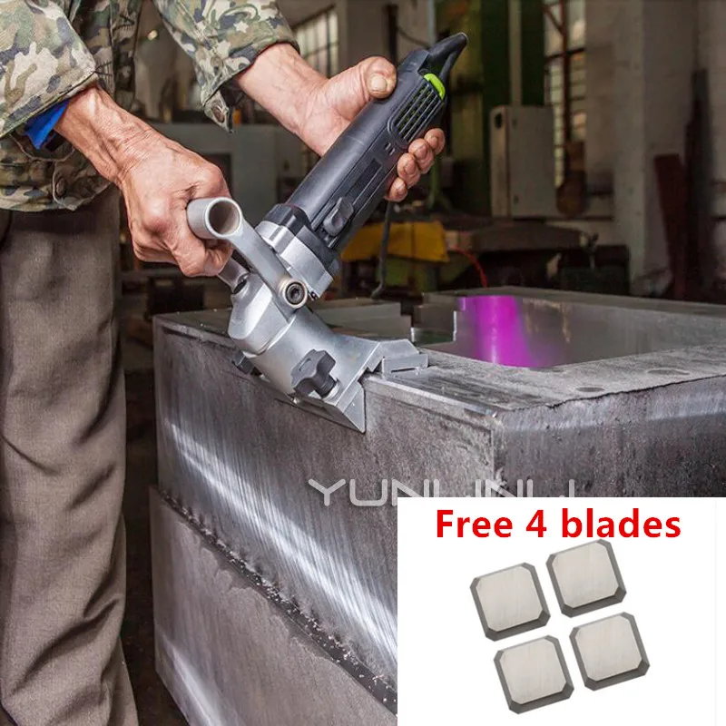 Biseladora portátil de alta potencia, máquina Biseladora profesional de ángulo recto, borde invertido, libre de 4 cuchillas, 1400W