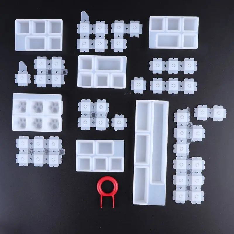 1 Set Manual DIY Mechanical Keyboard Key Cap Silicone Mold UV Crystal Epoxy Molds Handmade Crafts Making Tools