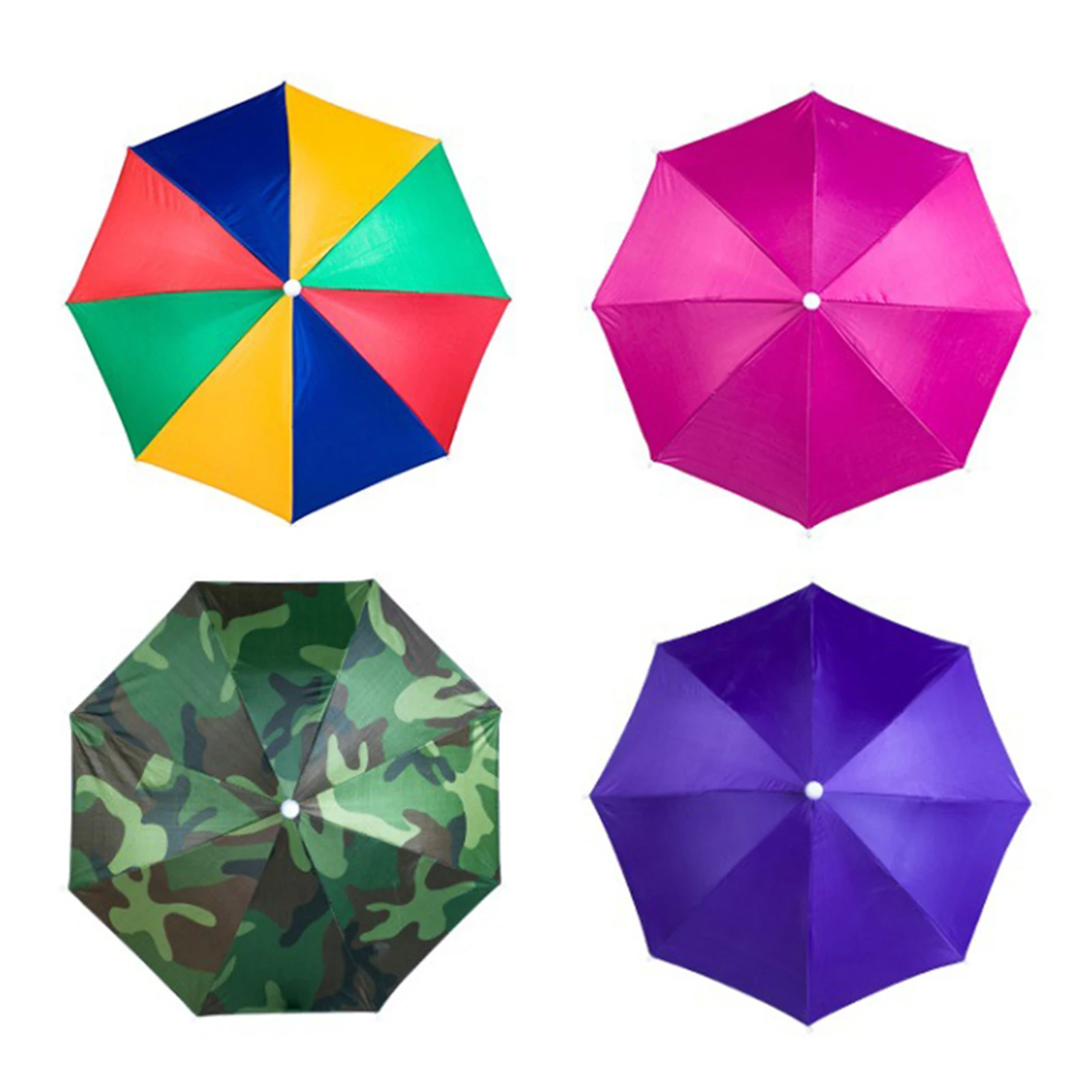 New Foldable Head Umbrella Golf Outdoor Sun Headwear Fishing Camping UV Resistant Hands-Free Fishing Caps Hats