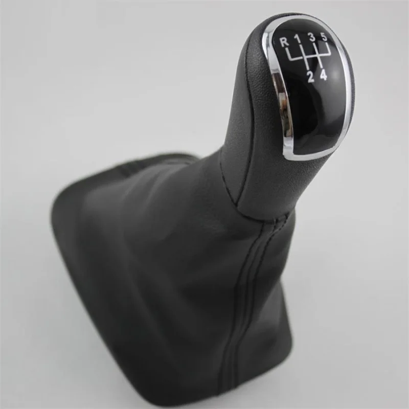 For Skoda Fabia 1 MKI 2000 2001 2002 2003 2004 2005 2006 2007 2008 Car-Styling 5 Speed Car Gear Stick Shift Knob Leather Boot