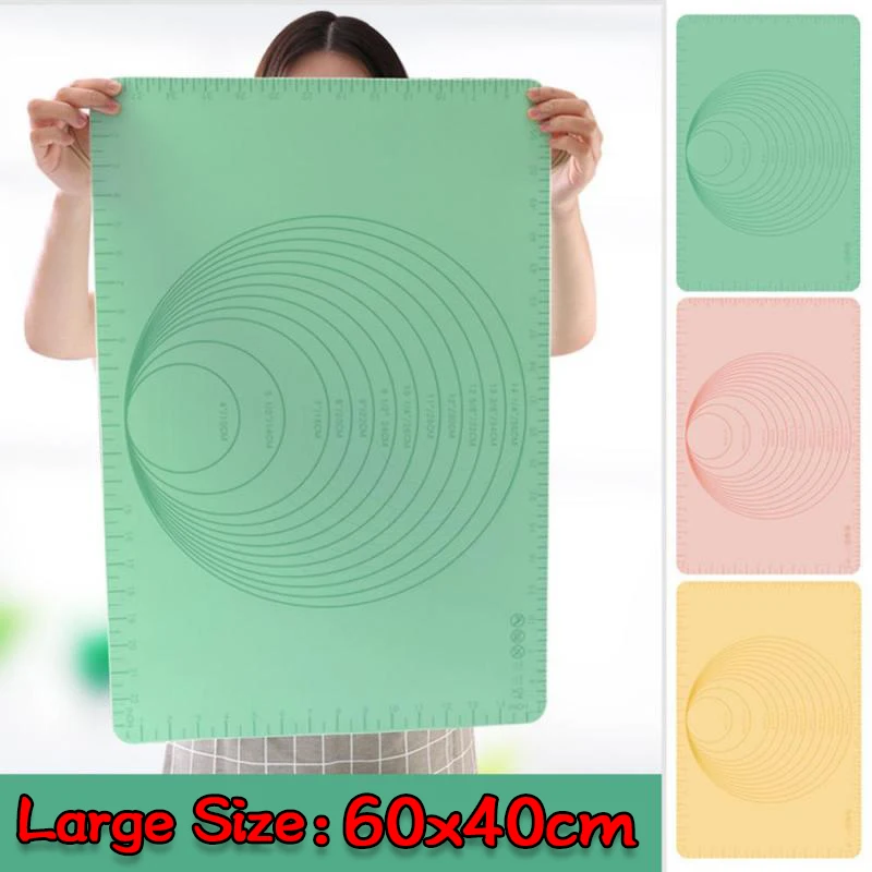 60*40CM Non-Stick Silicone Baking Mat Pad Baking Sheet Rolling Dough Mat Cookie Macaron Baking Mat Pastry Tools Kitchen Gadgets