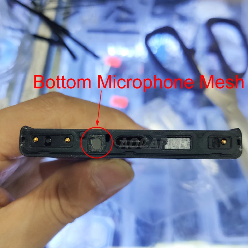 Top Bottom Frame Chassis Up Down Bezel Cover Border With Mic Mesh For Sony Xperia XZ1 Compact XZ1C Mini G8441 G8442 S0-02K