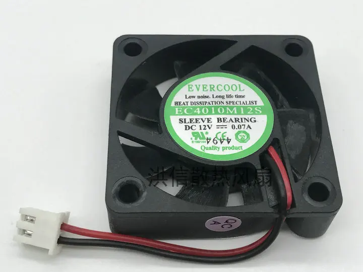 

EverCool EC4010M12S DC 12V 0.07A 40x40x10mm 2-Wire Server Cooling Fan