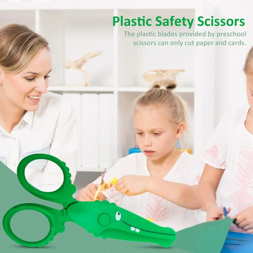 Child Scissors For Toddlers Safety Scissors DIY Photo Plastic Student Scissor Paper-cutting For Kids Children DIY Art Craft