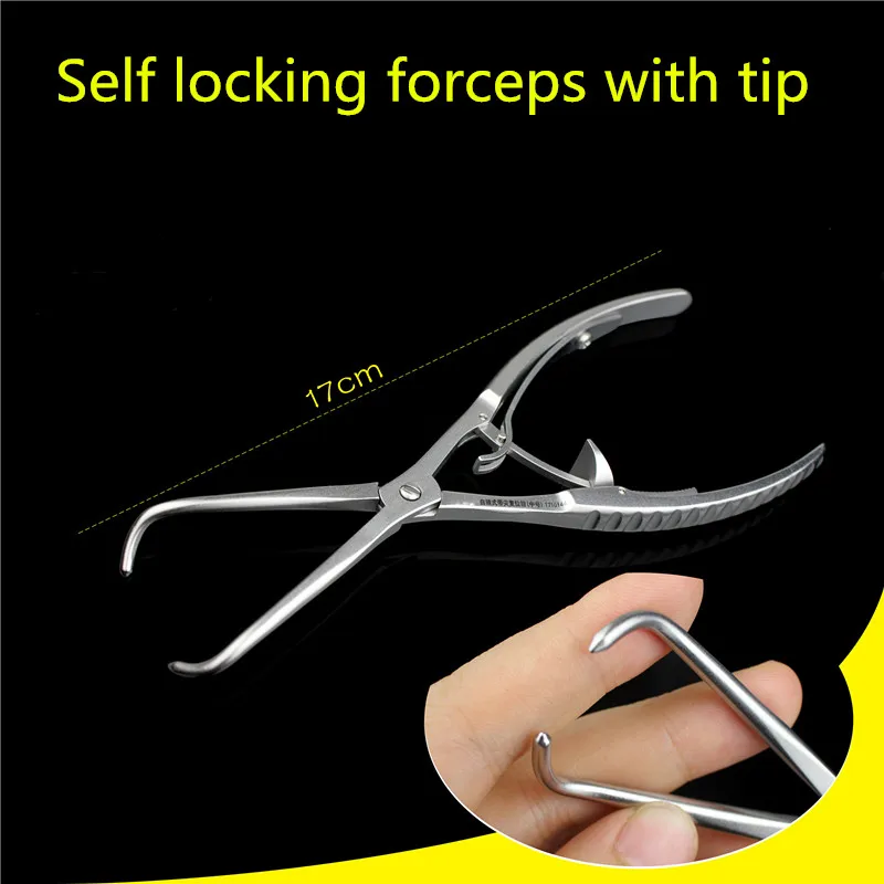 Orthopedic instrument medical Self locking Sharp reduction forceps upper leg limb Sharp point  clamp bone reduction AO synthes