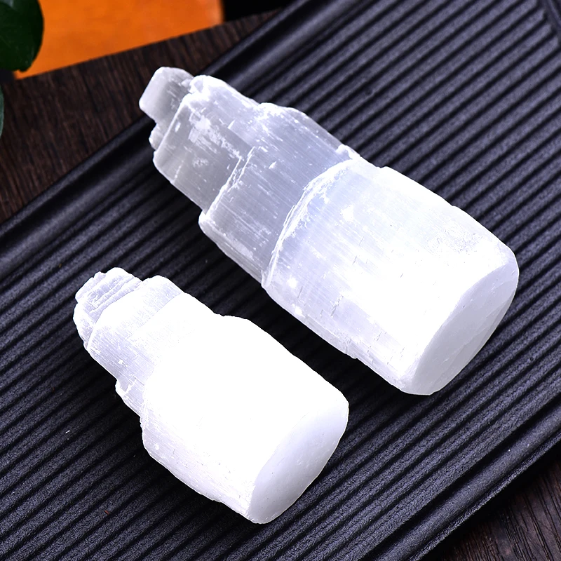 1PC Natural Selenite Lamp White Gemstones Ice Berg Hand Carved Lamp Around Crystal Ore Ornaments Craft Reiki Home Decor Collect