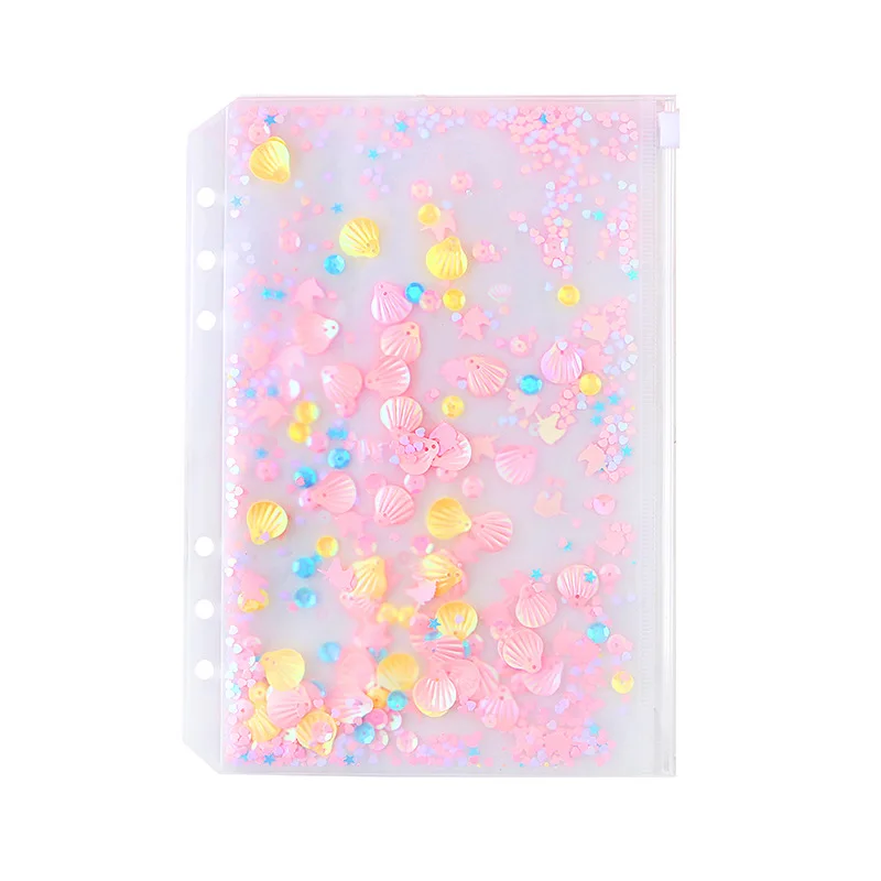 Laser Pink Glitter Notebook Planner Organizer Binder Books Journal Sketchbook Accessories Diary Office Supplies Notebook A5 A6