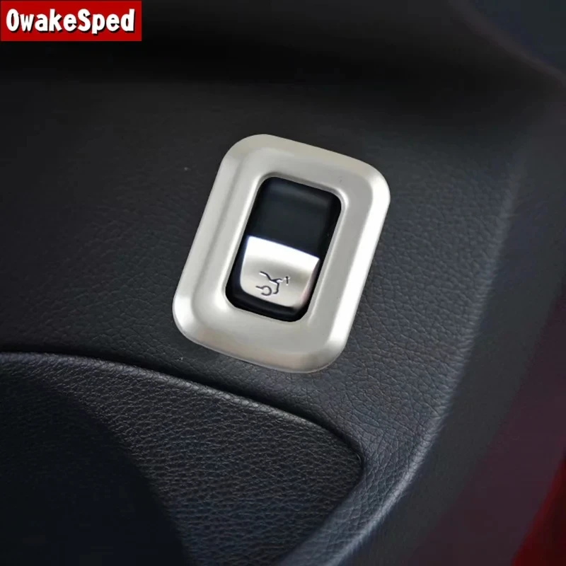 For Mercedes Benz C Class W205 GLC X253 2015-2020 Stainless Steel Car Door Trunk Switch Button Frame Decorative Sticker Trim