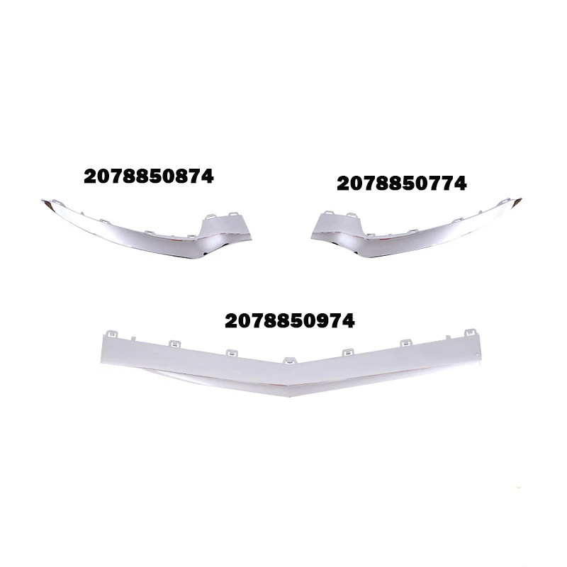 Front Bumper Spoiler Chrome Chromium Lip Diffuser For Mercedes E Class Klass W207 C207 Coupe A2078850874 A2078850974 A2078850774