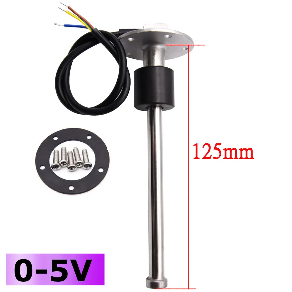 Kundenspezifische 150/175/200/225/250/275/600 mm 0–5 V Edelstahl-Kraftstoffstandsanzeige Sensor Kraftstoffsendeinheit für Boot, Yacht, Auto, LKW