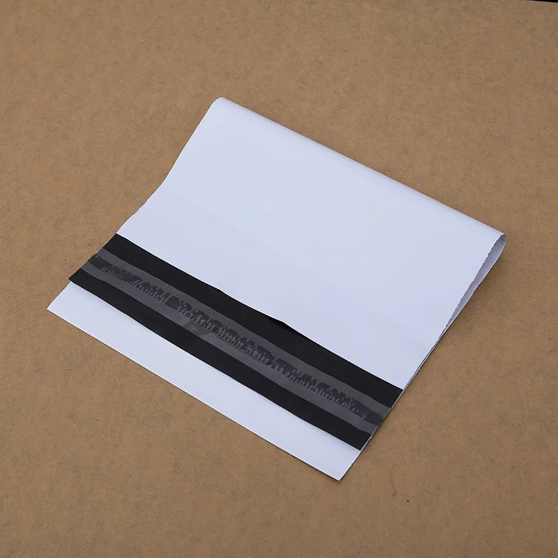 20cm * 30m 100 teile/los Poly Mailer Plastik umschläge Versandt aschen weiße Versandt aschen Mailer selbst dichtende selbst klebende Aufbewahrung beutel