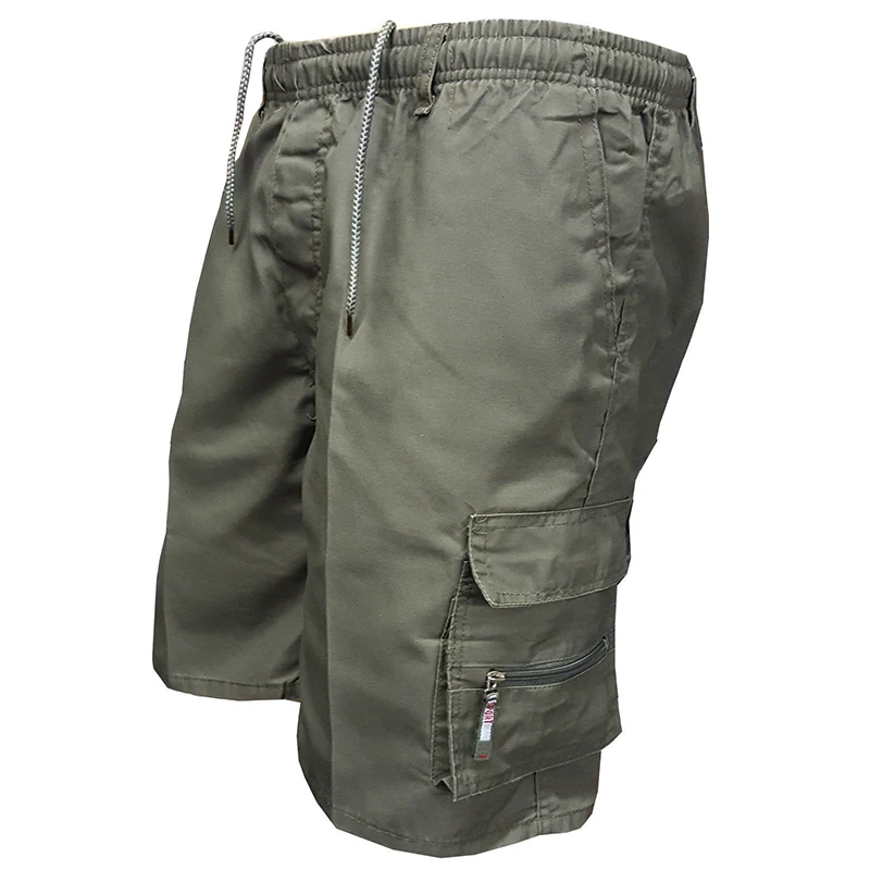 Fashionable men's casual with pockets, loose mid length pants, summer beach workwear shorts, sports pants
