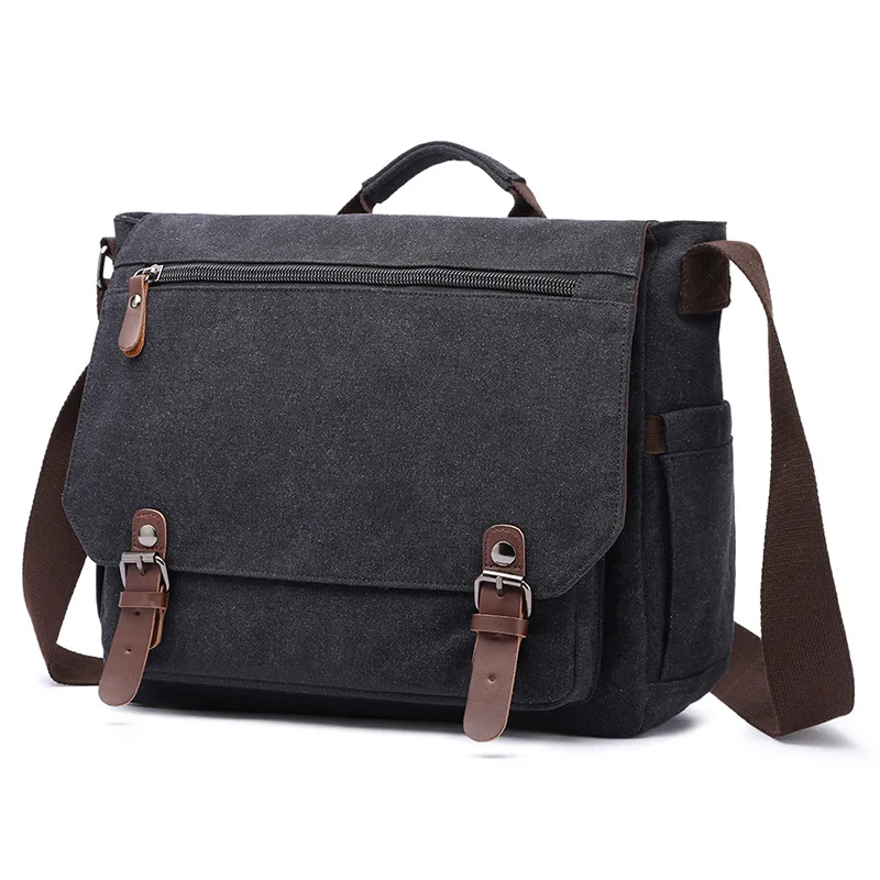 Large Canvas Bags Shoulder Crossbody Laptop Books School Bags Satchel Vintage Classic Retro Strong Durable Designer High Quality