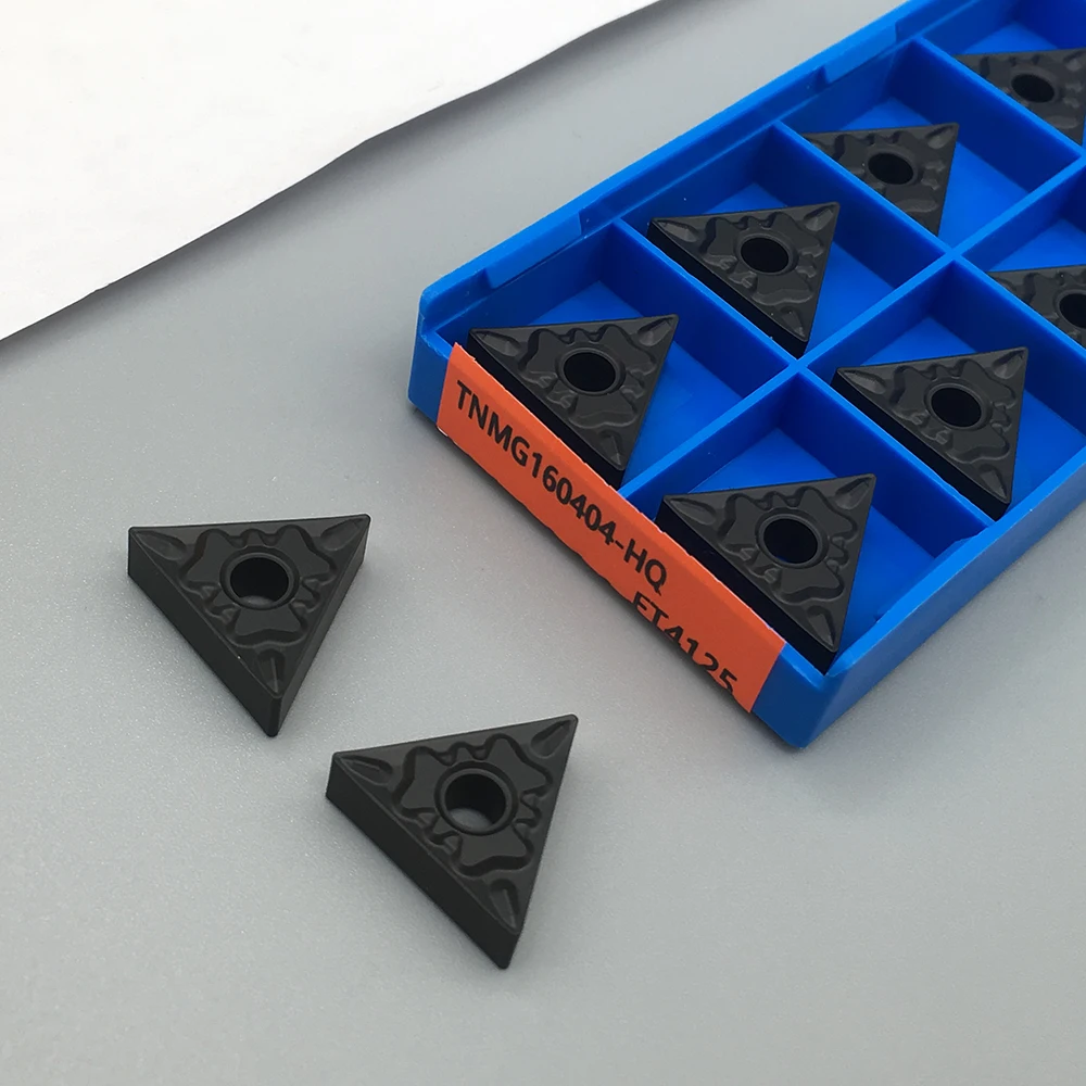 10PCS TNMG160404 HQ FT4125 di Alta Qualità Inserto In Metallo Duro Utensile di Tornitura Esterni Tornio Cutter Per parti In Acciaio Inserti In Metallo Duro