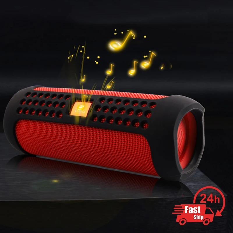 Custodia rigida per custodia in Silicone per colonna da viaggio per JBL Flip 5 Flip5 altoparlante Bluetooth Wireless spazio Extra per spina e cavi