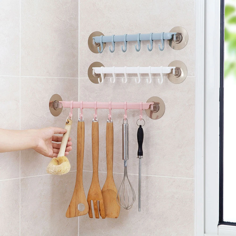 

Wall mounted Bathroom Organizer hooks Towel Holder Key Hooks Kitchen accessories Cupboard Storage Rack Shelf Bathroom holder