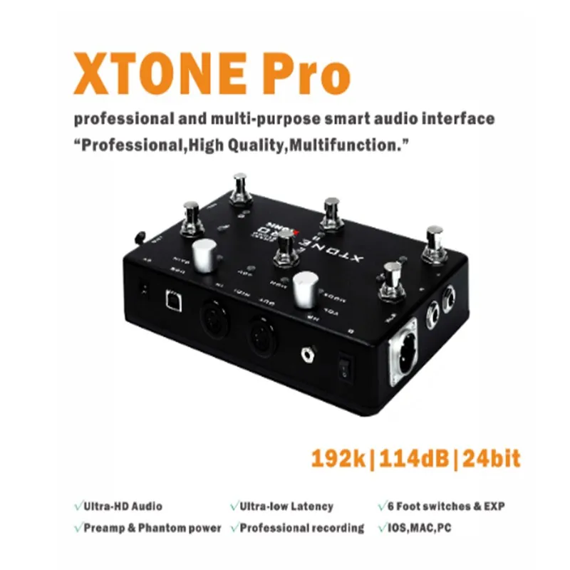 XTONE PRO 192K Professional Mobile Audio Interface With MIDI Controller for iphone/ipad/PC & Ultra Low Latency (No Redeem Code)