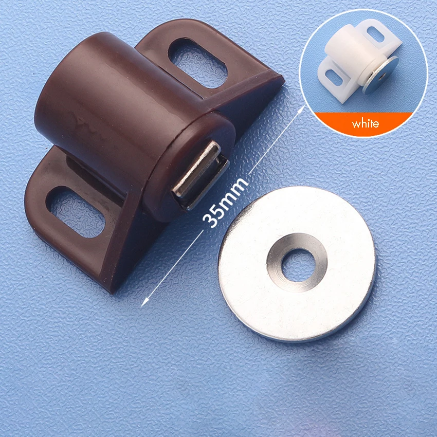 ABS Round Magnetic Door Catches Latch, Cabinet & Furniture Shutter Magnetic Catch Closer for Cupboards, Drawers, Closet