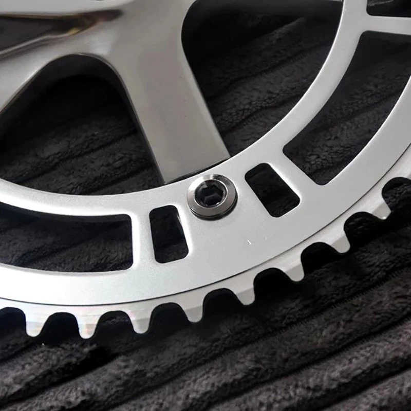 Fixie Bike Square Hole BB Crankset Single Speed Chainwheel 46T 130BCD Crank 170mm Aluminum Fixed Gear Bike Crankset