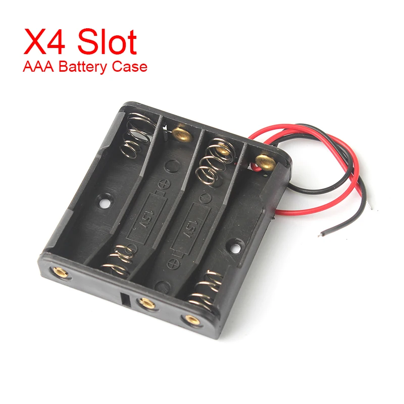 New 1x 2x 3x 4x AAA Battery Box Case Holder With Wire Leads Side By Side Battery Box Connecting Solder For 1-4pcs AAA Batteries