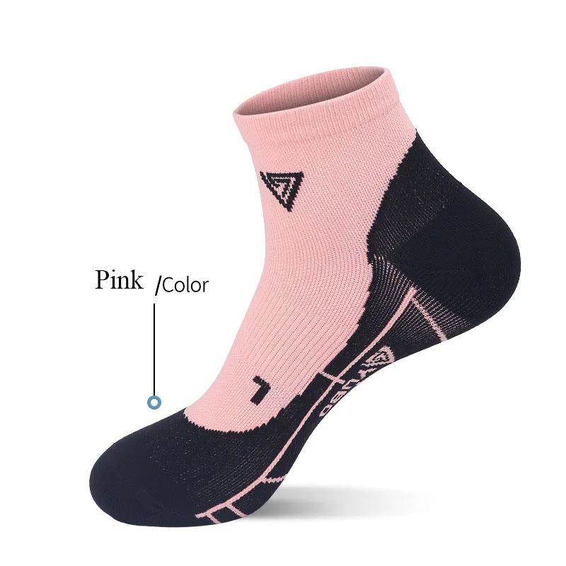 Sport Quick-dry Running Socks Men/Women Bright Color Brethable Professional Athletic Fitness Outdoor Marathon Short Ankle Sock