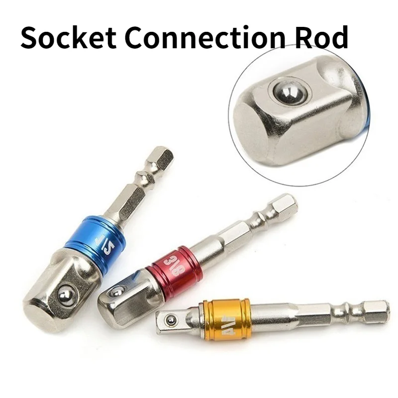 Batang Sambungan Lengan Adaptor Sikang Heksagonal/1/4, 3/8, 1/2 Warna Batang Sambungan Soket Listrik/Batang Sambungan Soket