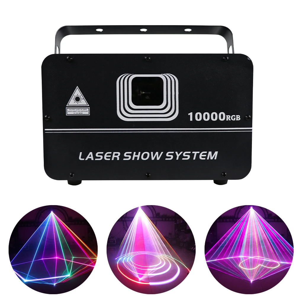 

10W RGB Laser Beam Line Scanner Projector DJ Disco Stage Lighting Effect Dance Party Wedding Holiday Bar Club DMX Lights