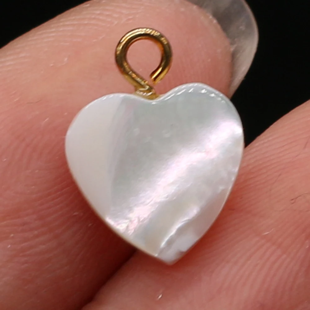 Natural Shell Pendant Mother Of Pearl White Heart Shape Exquisite Charms For Jewelry Making DIY Bracelet Necklace Accessories