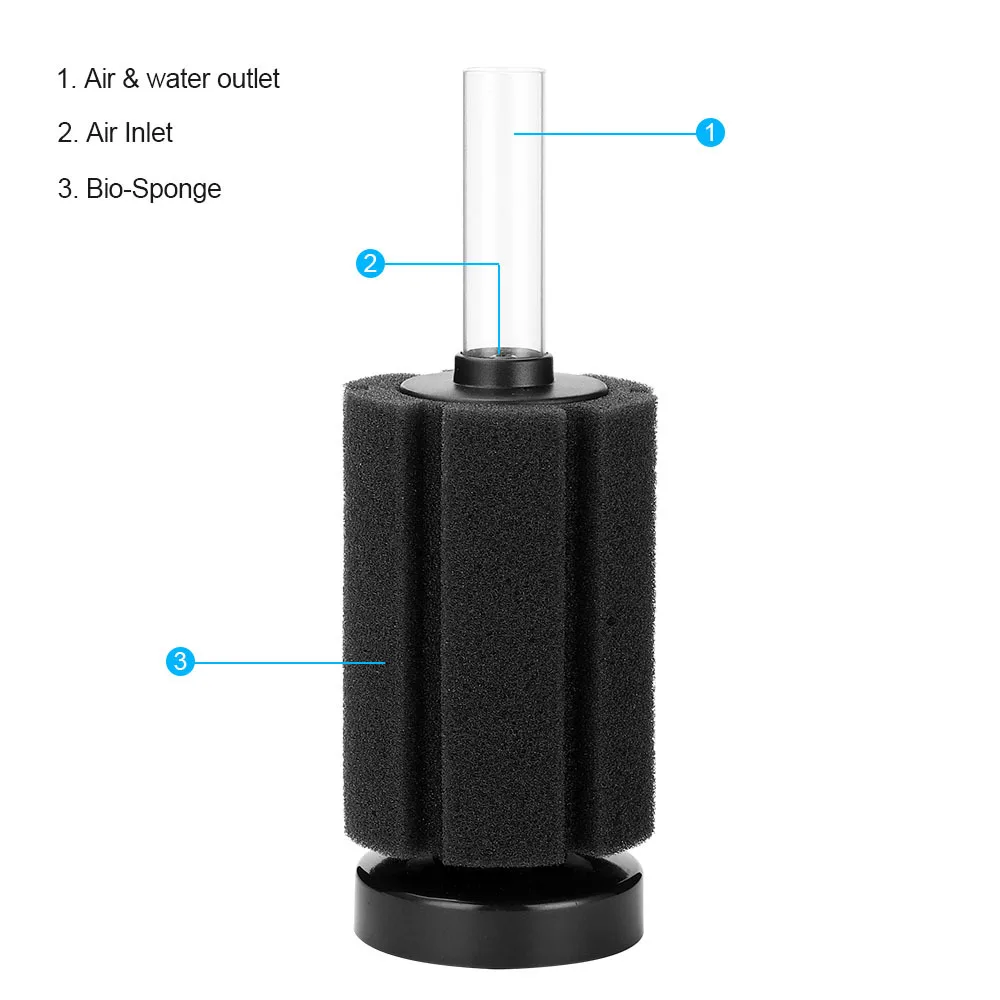 Bio Sponge Aquarium Filter Shrimp Pond Air Pump Biochemical Sponge Pneumatic Filter Replacement Sponge Cleaning