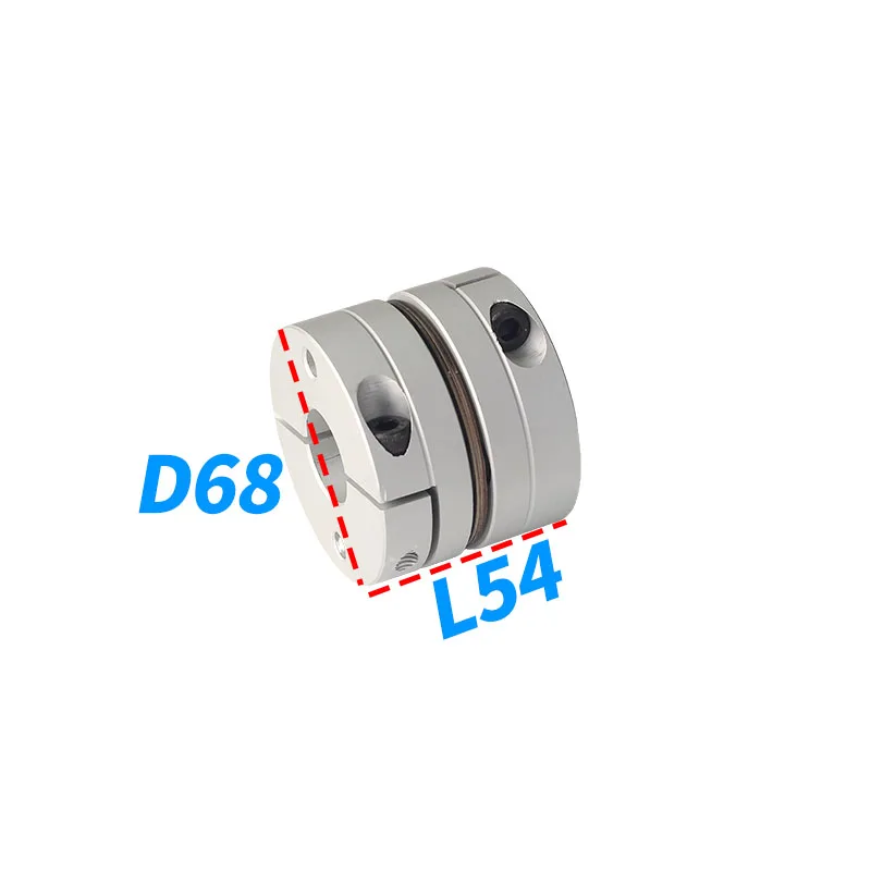 

D68L54 Aluminum Bellow Shaft Coupler Single Diaphragm Coupling Connector Flexible Laminated Servo Motor Screw CNC 3D Printer