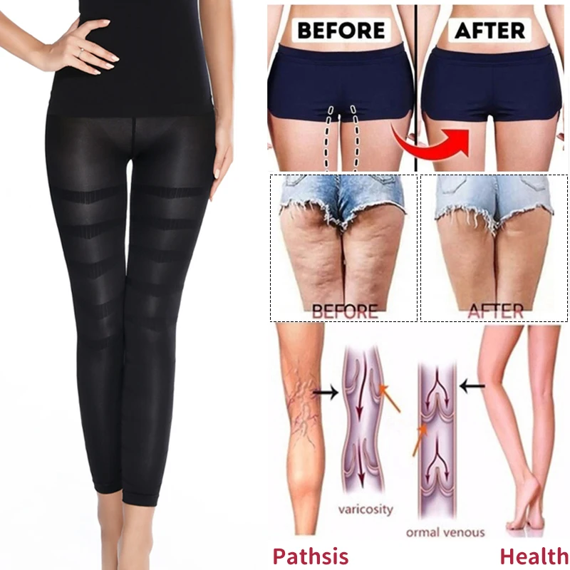 Anti Celulite Compressão Leggings, Perna Emagrecimento, Body Shaper, Cintura Alta, Barriga Calcinha Controle, Coxa Escultura, Shapewear mais fino