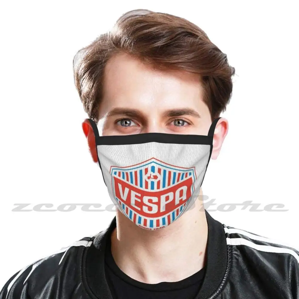 Maschera filtrante Pm2.5 personalizzata di tendenza lavabile esagonale Scooter Vintage Italia unico retrò Cool fantastico