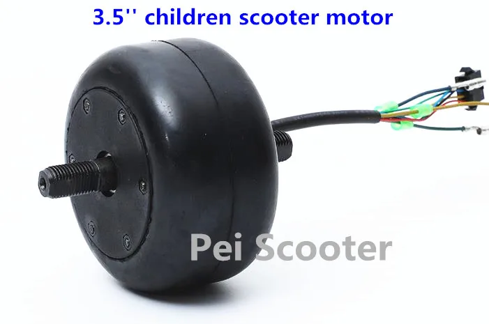 3.5 inch wide tire BLDC brushless gearless dc hub wheel children balancing scooter motor with hall phub-35c