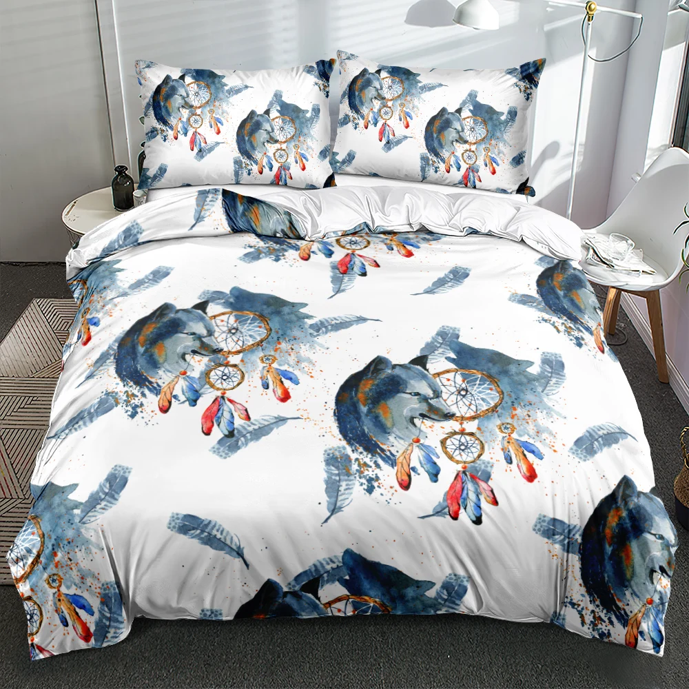 3D White Bedding Sets Pillow Covers Set Comforter Cases Duvet Cover King Queen Full Twin Size Bohemian Custom Design Bedding