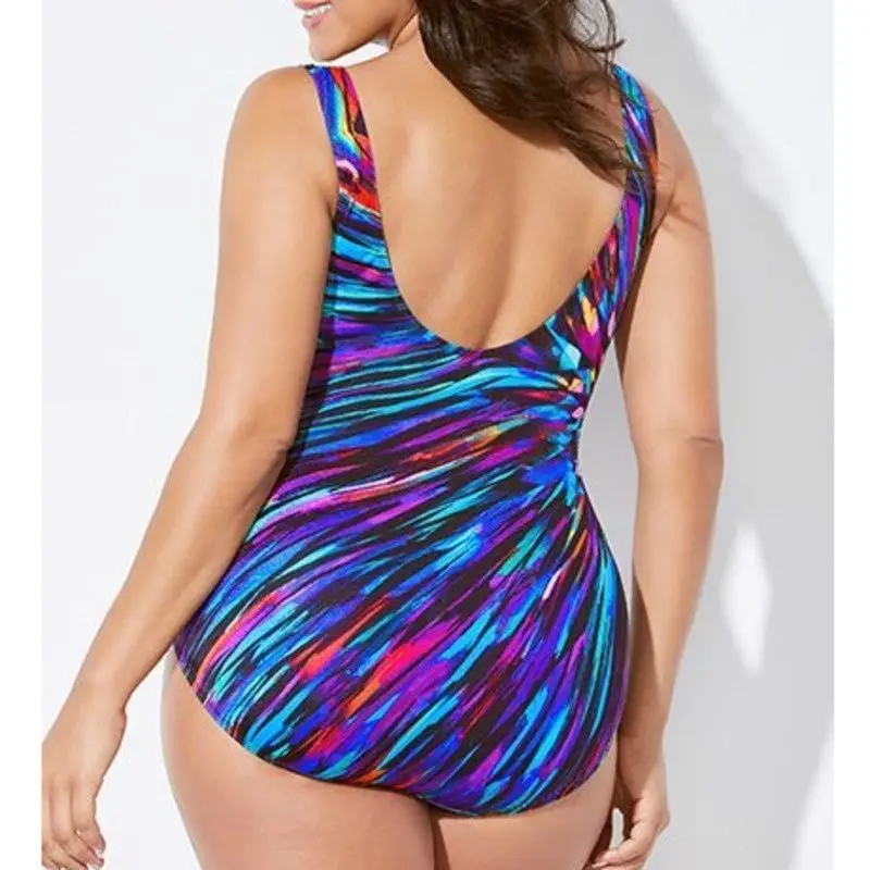 Sexy Large Size Swimwear 2025 Push Up Bodysuit Women Plus Size Swimsuit Closed XXXL One Piece Beachwear Female Bathing Suit Pool