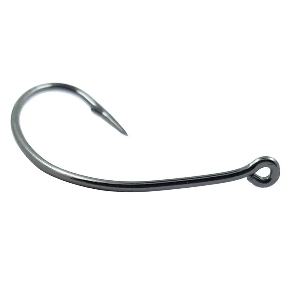 50-1000 PCS Wide Gap Hook Sea Fishing Hooks 1/0#-8/0# Barbed Carbon Steel Fishhook Walleye Bait Hook