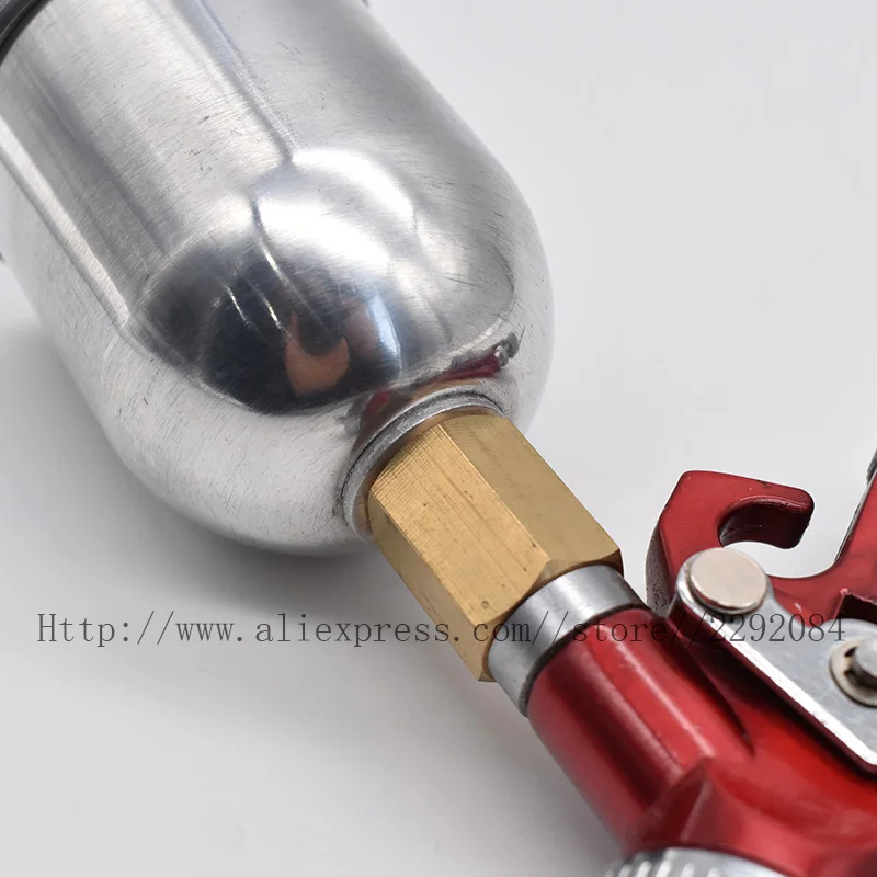 Pistola a spruzzo manuale per aerografo professionale Pistola a spruzzo ad aria Pistola a spruzzo a gravità con vaso in metallo da 0,8 mm 150CC con accessori